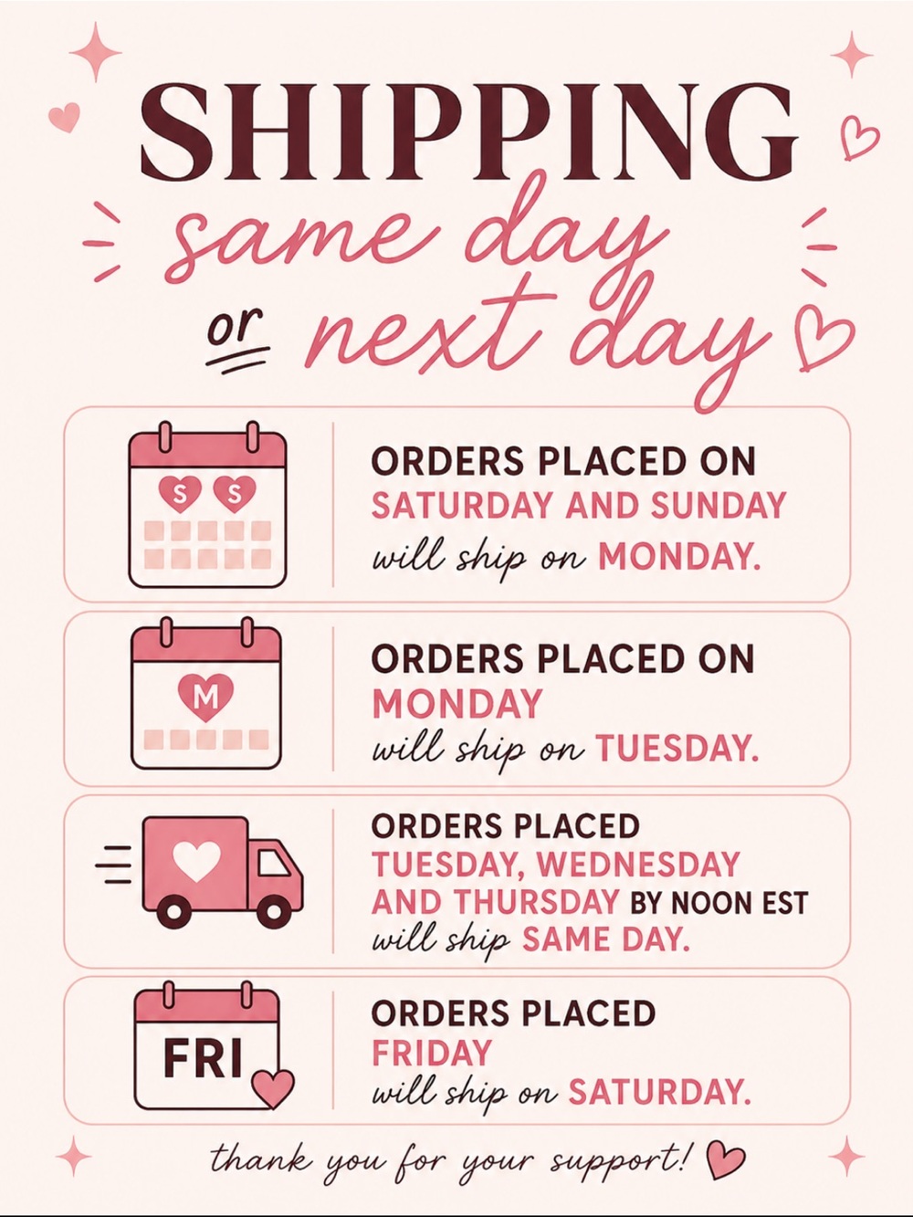 Shipping Info